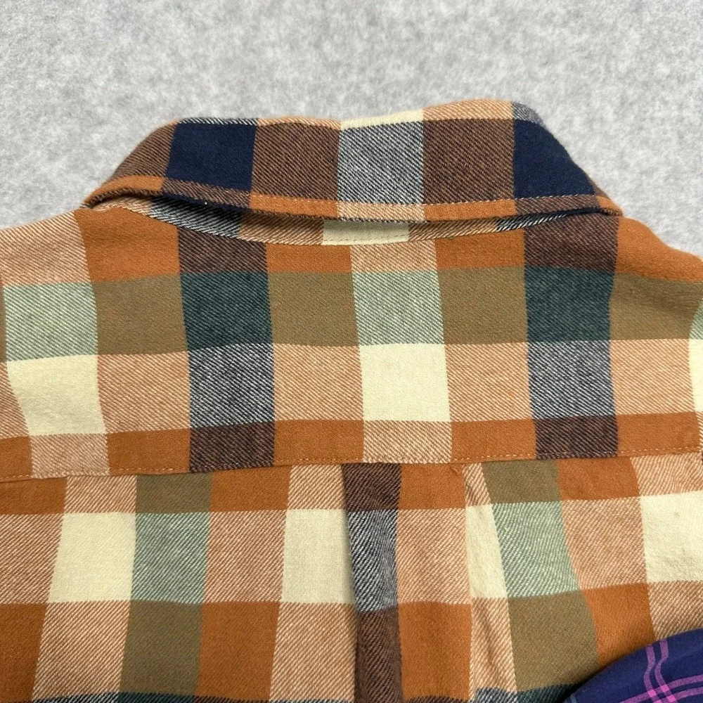 J Crew Lot of 2 Plaid Button Down Shirts Mens Medium Flannel & Slim Tartan